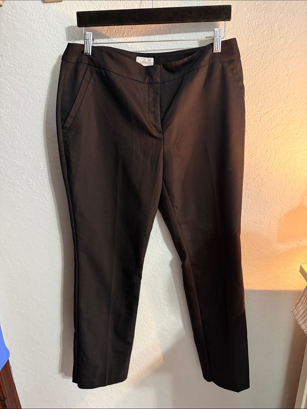 Chico's Black Straight-Leg Trousers